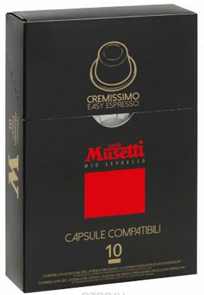 Кофе в капсулах Musetti Cremissimo упаковка 10 капсул по 5 г фото в онлайн-магазине Kofe-Da.ru